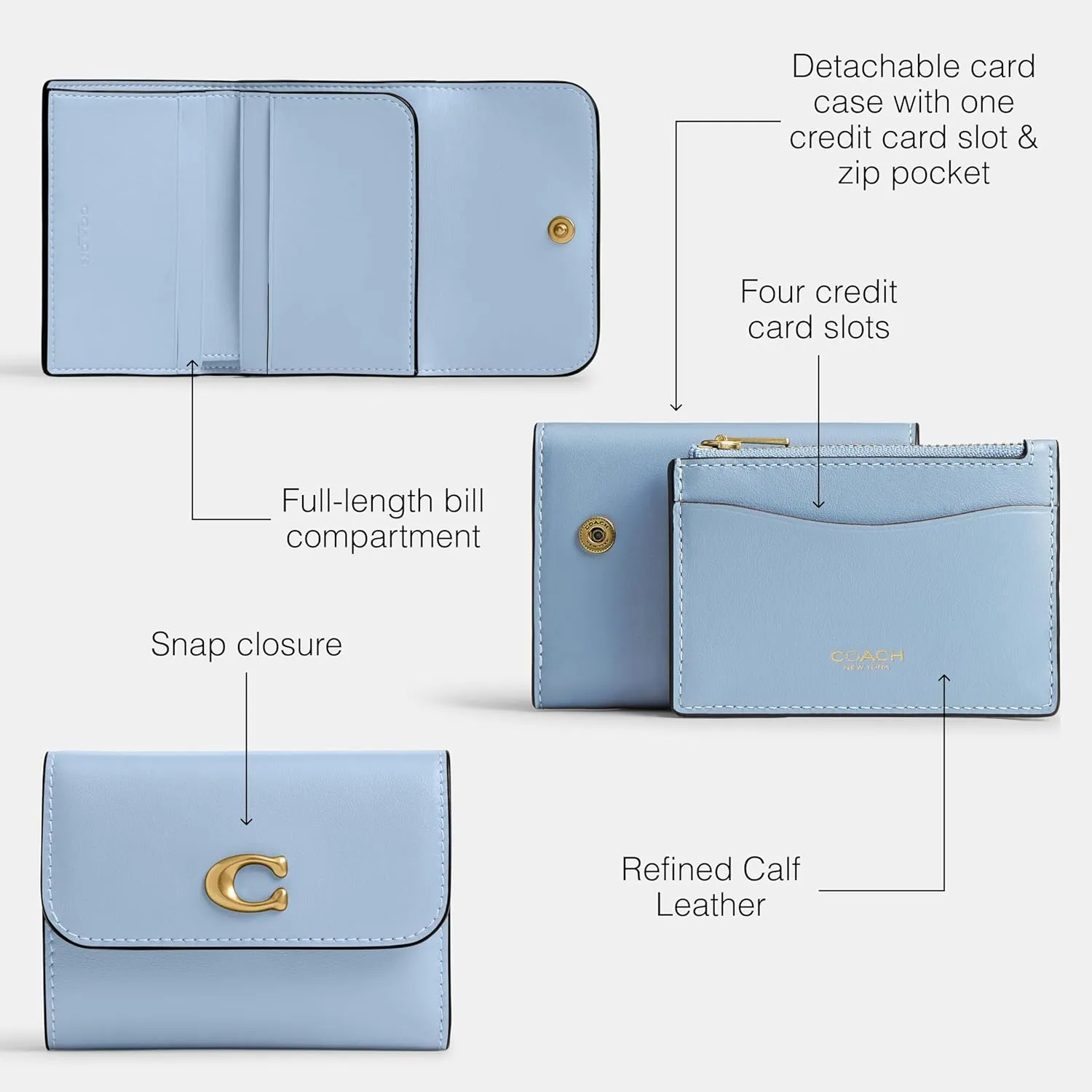 Coach Women's Essential Card Holder Accessory-Travel Wallet