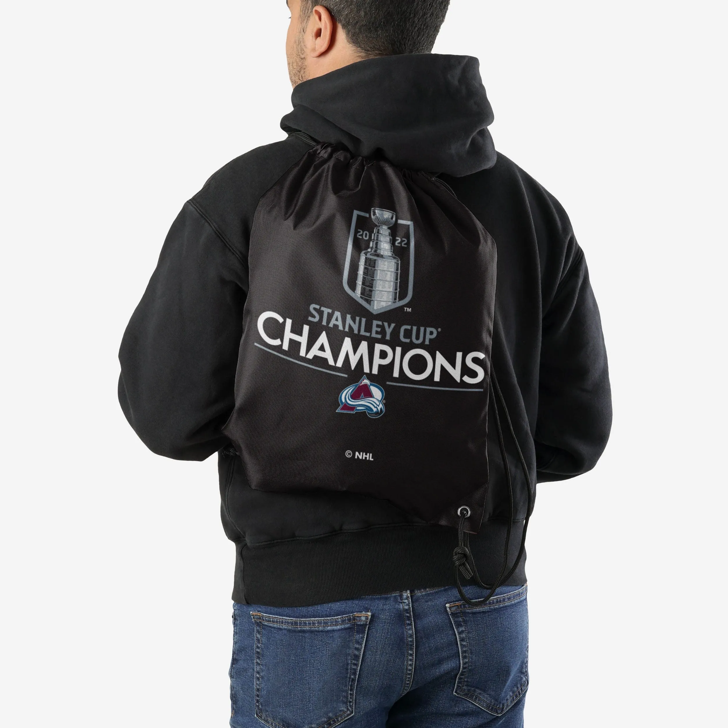 Colorado Avalanche 2022 Stanley Cup Champions Logo Drawstring Backpack