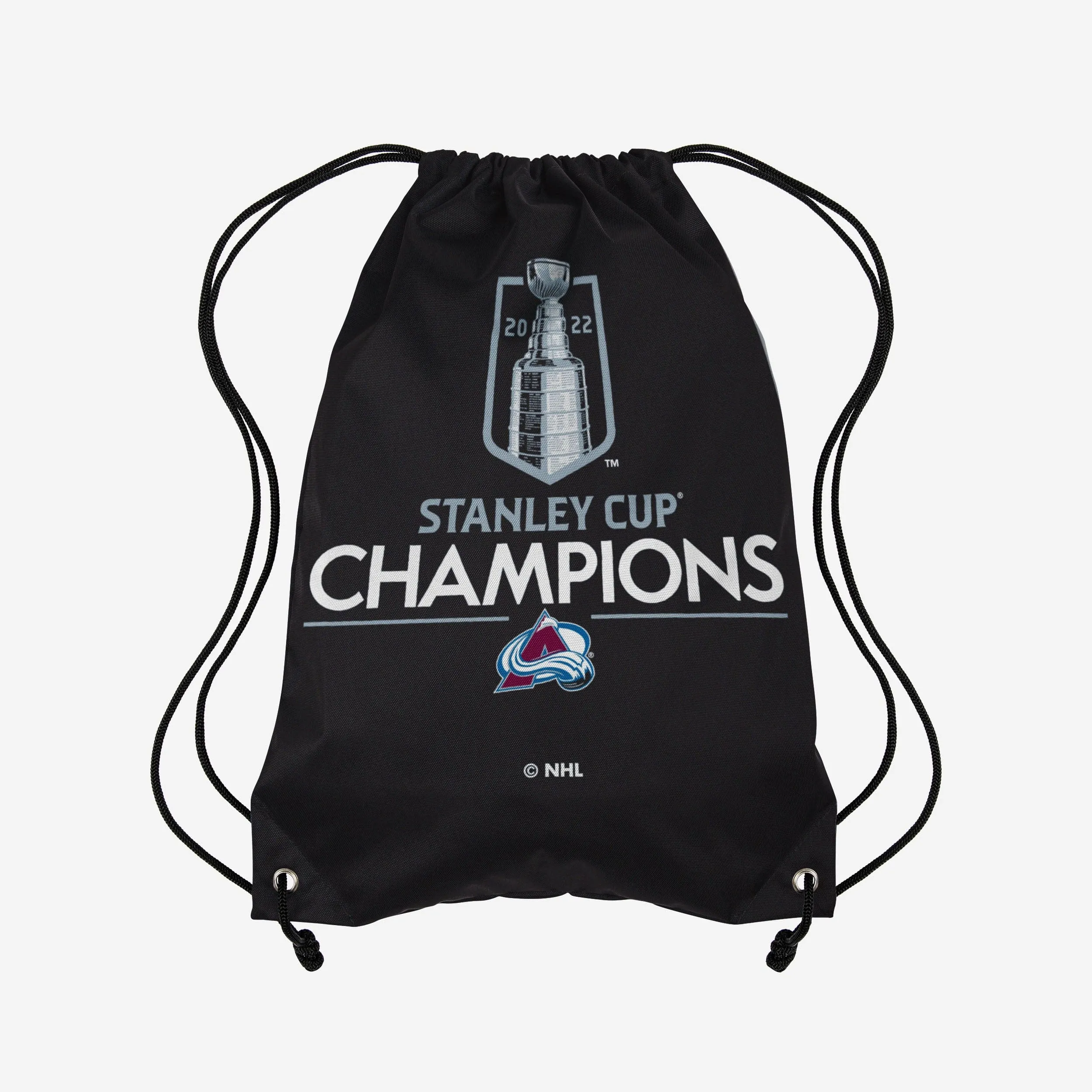 Colorado Avalanche 2022 Stanley Cup Champions Logo Drawstring Backpack