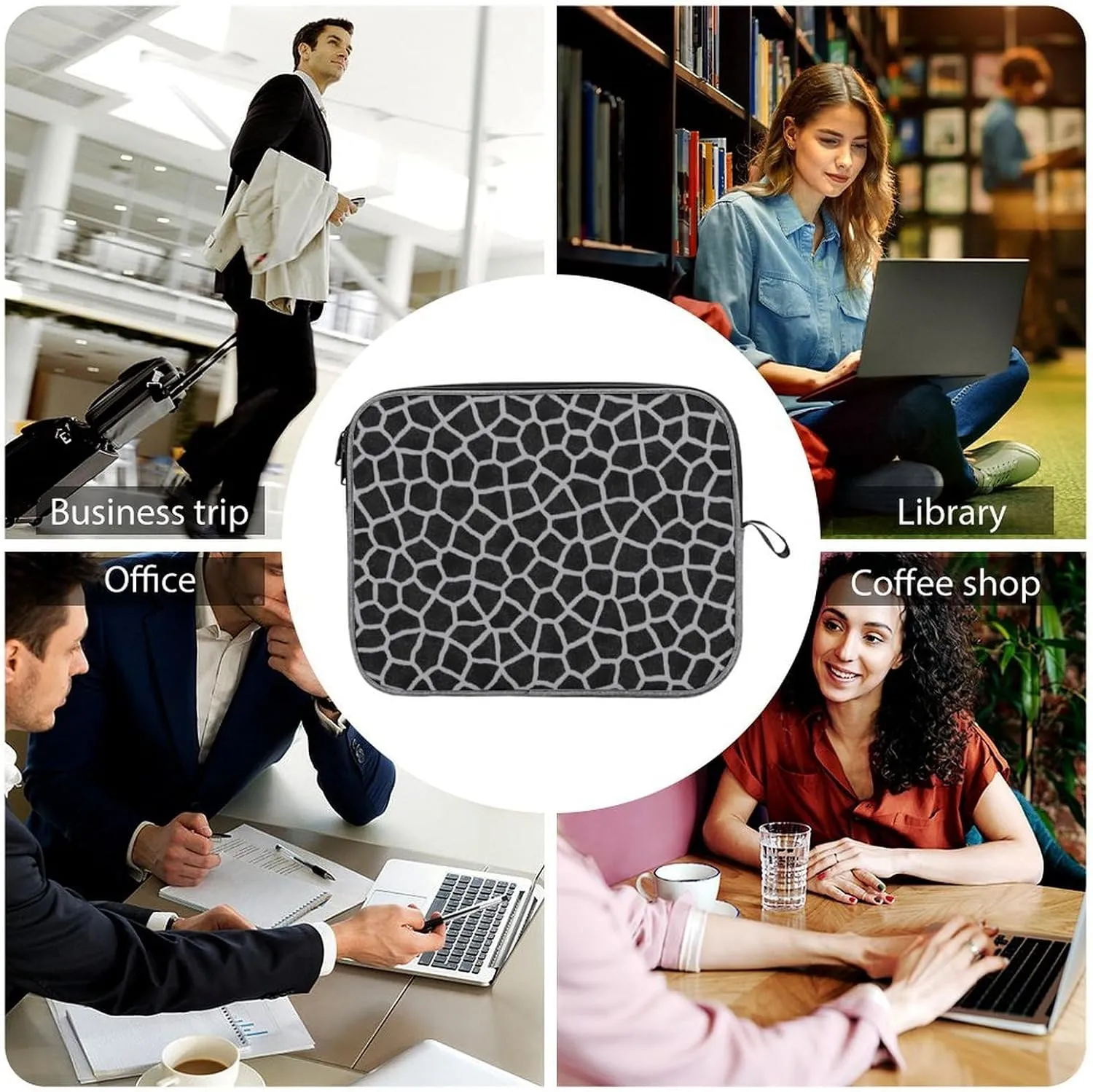 Colorful Print Large Capacity Portable Laptop Case Unisex
