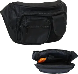 Concealed Carry Pistol Bag - Black Gun Concealment Fanny Pack - Fits up to 50 in Waist