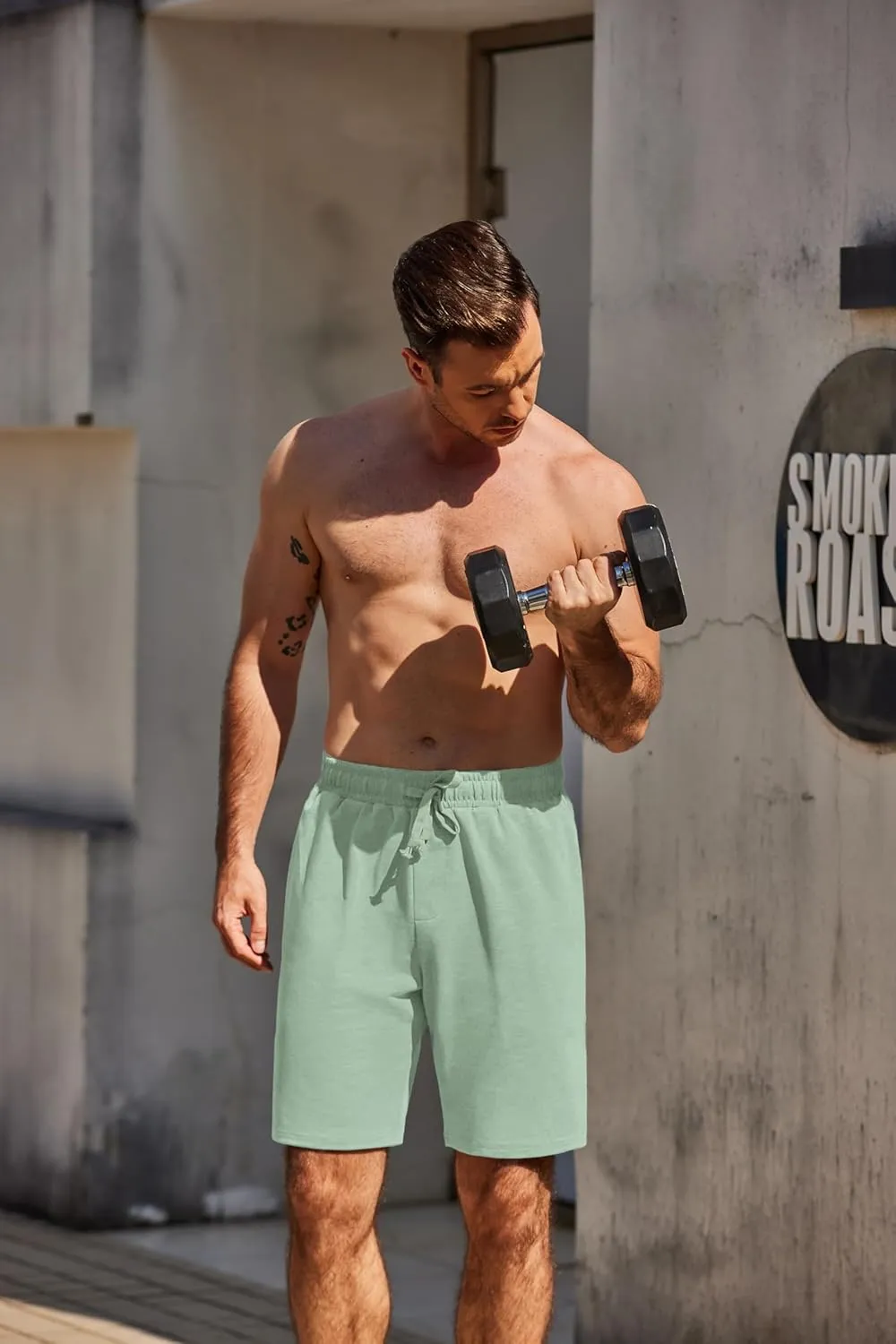 COOFANDY Men's Sweat Shorts 7 Inch Athletic Workout Shorts 2 Pack Casual Lounge Joggers Short Pants with Pockets