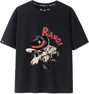 Cool Boothill T-Shirt Honkai Star Rail Game Cartoon Round Neck Short Sleeved 300g Soft Cotton T-Shirt for Women Men