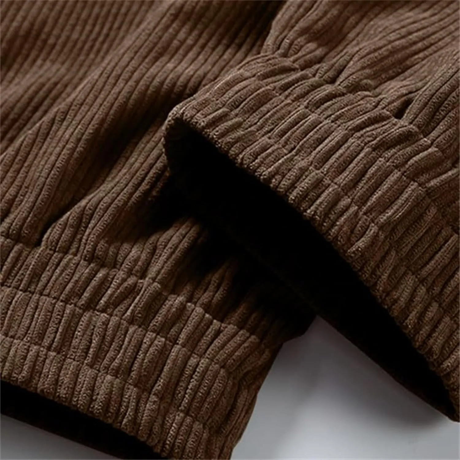 Corduroy Jogger for Men Casual Cargo Pants Drawstring Elastic Waist Baggy Tapered Sweatpants with Pockets Streetwear