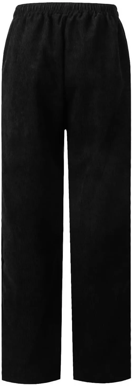 Corduroy Pants Women High Waisted Elastic Trendy Wide Leg Trousers Pants Casual Drawstring Loose Pants 2024 Fall