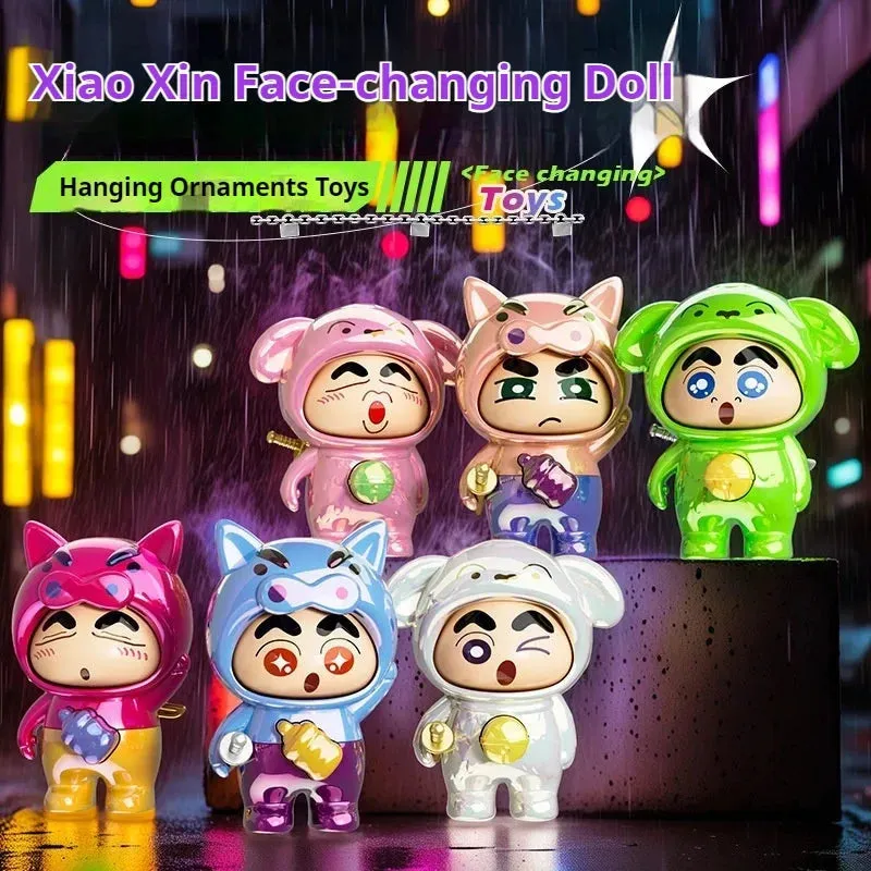 Crayon Shinchan Gradient Face Changing Keychain