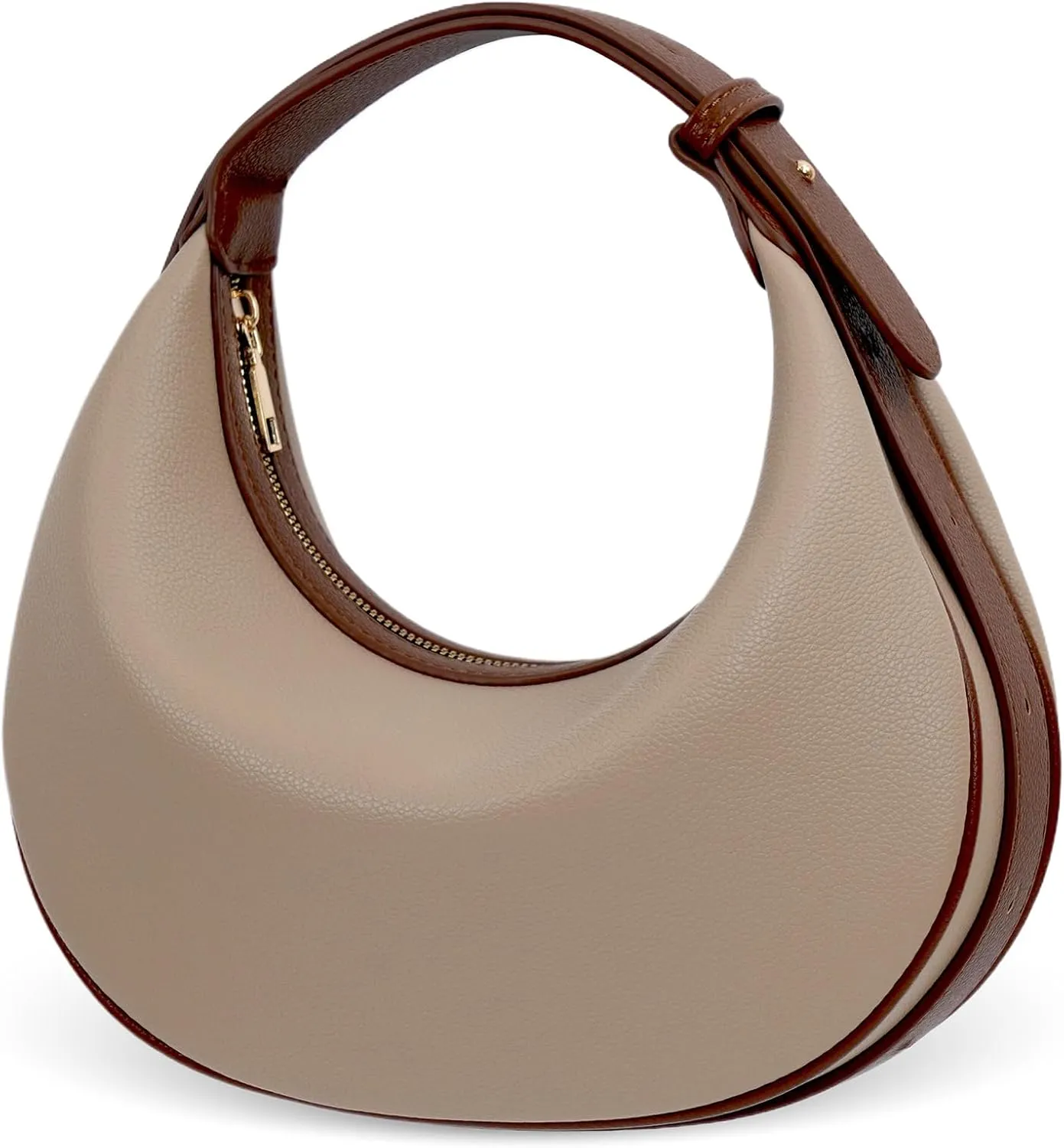 Crescent Shoulder Bag for Women Trendy Crossbody Hobo Purse Vegan Leather Clutch Handbag Adjustable Strap for Work