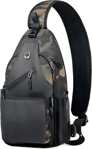 Crossbody Sling Bag for Men with Adjustable Shoulder Strap Shoulder Backpack Chest Bag Travel Hiking Daypacks