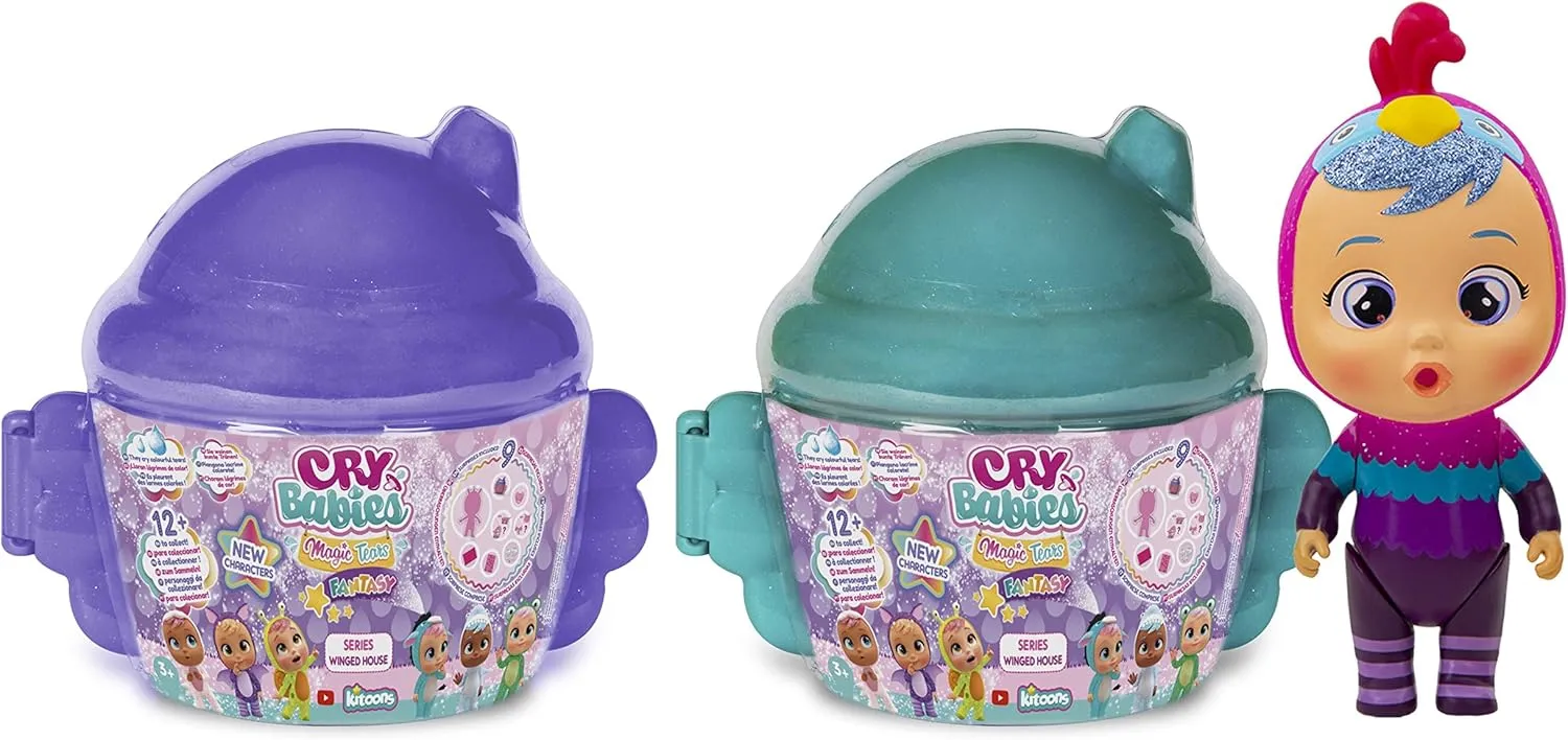 Cry Babies Magic Tears dolls Winged House, 2 Pack, Multi (80577)