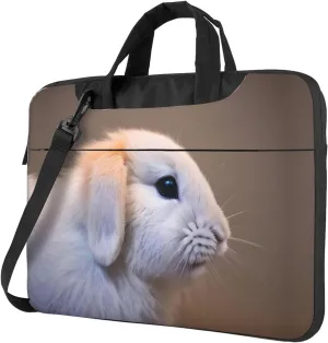 Cry Rabbit Print Notebook Computer Protective Carrying Cover With Pocket,13 Inch Laptop Shoulder Bag