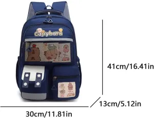Cute Capybara Backpack Kawaii Kapibara Backpack Large Capacity Water Proof Funny Cartoon Backpacks Travel Utility Casual Bag