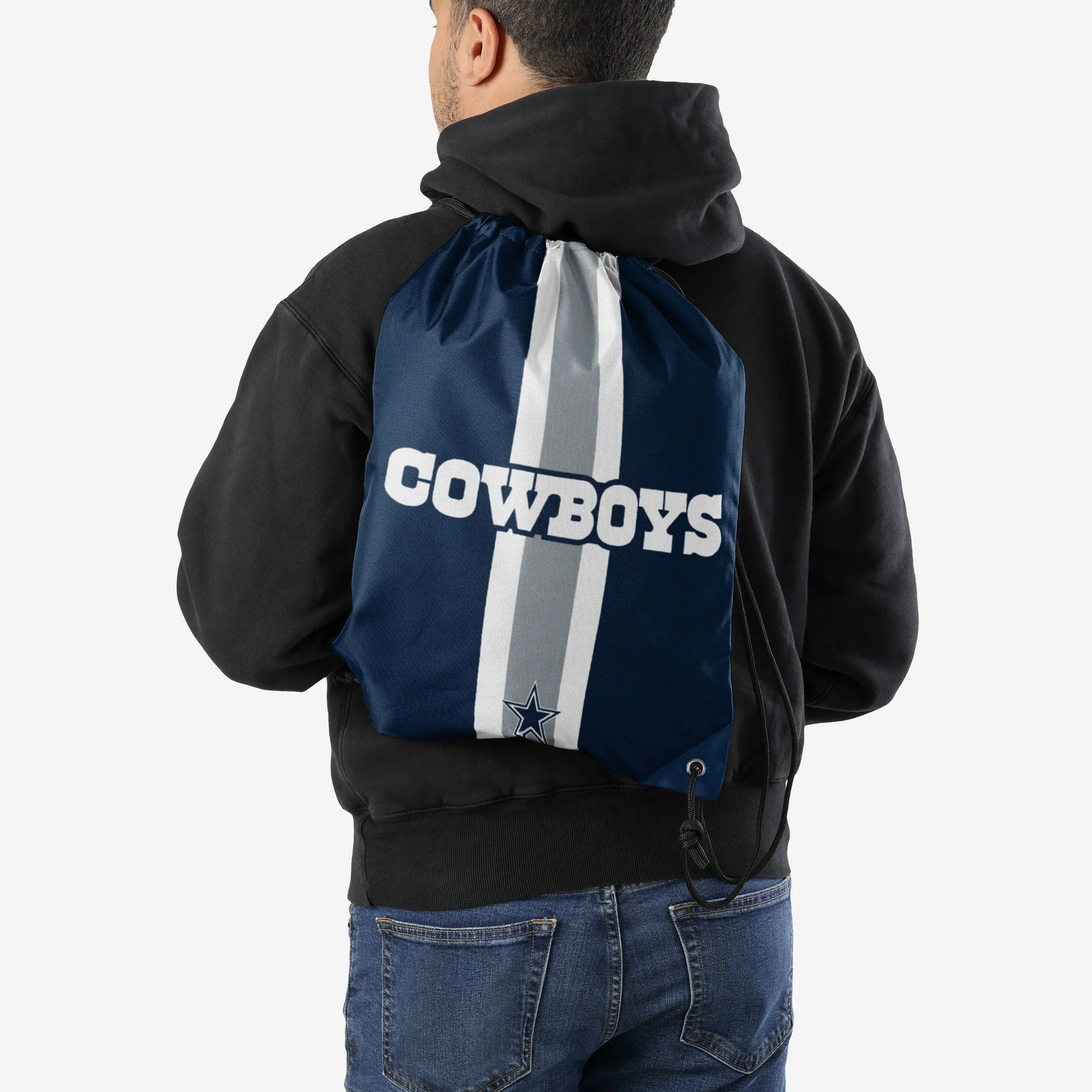 Dallas Cowboys Team Stripe Wordmark Drawstring Backpack