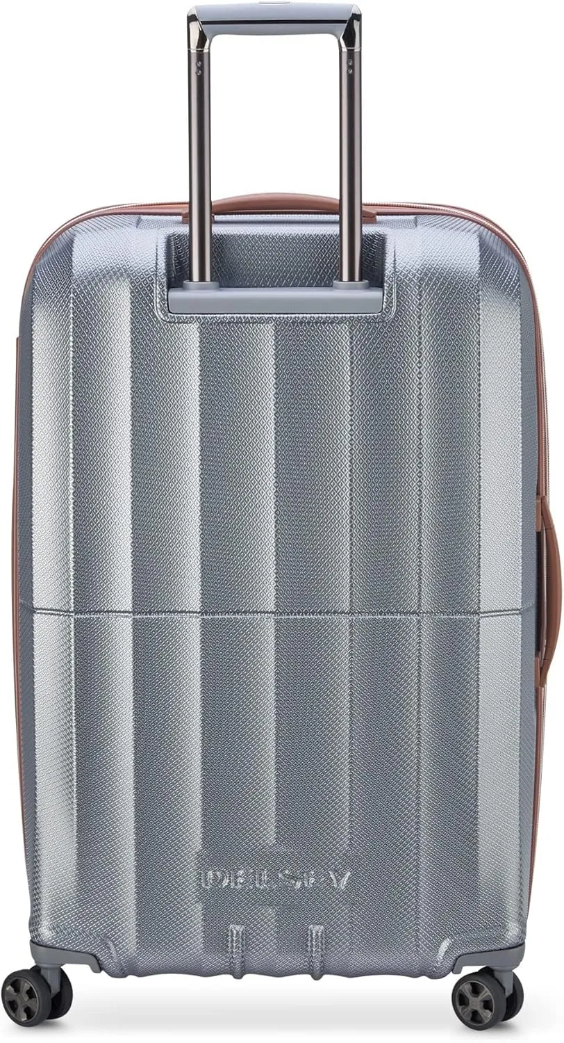 DELSEY PARIS Carrousel Hardside Expandable Luggage with Spinner Wheels, Graphite, Checked-Large 28 Inch