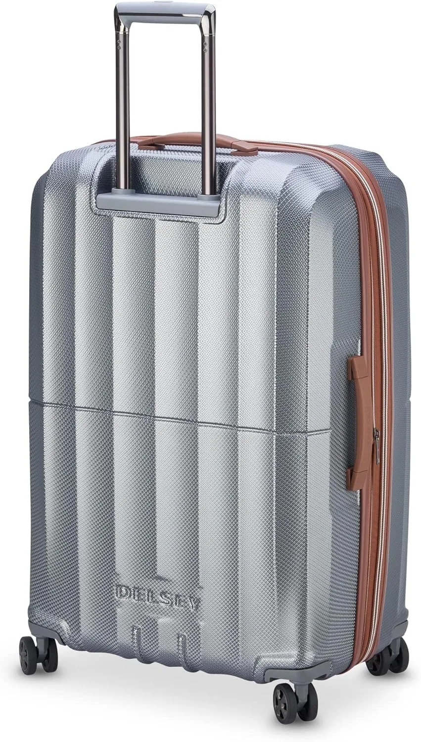 DELSEY PARIS Carrousel Hardside Expandable Luggage with Spinner Wheels, Graphite, Checked-Large 28 Inch