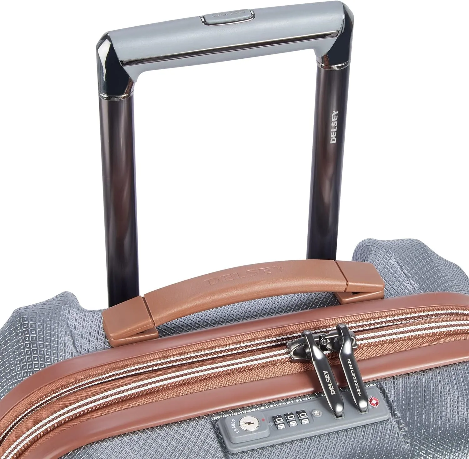 DELSEY PARIS Carrousel Hardside Expandable Luggage with Spinner Wheels, Graphite, Checked-Large 28 Inch