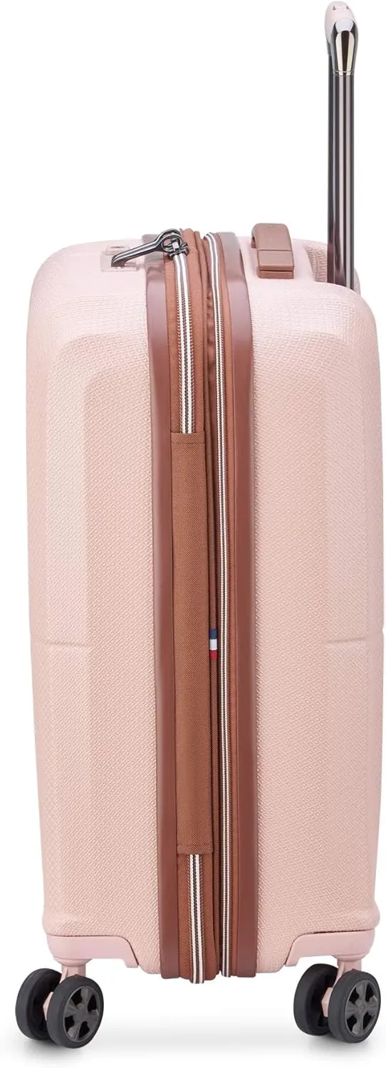 DELSEY PARIS Carrousel Hardside Expandable Luggage with Spinner Wheels, Pink, Checked-Large 28 Inch
