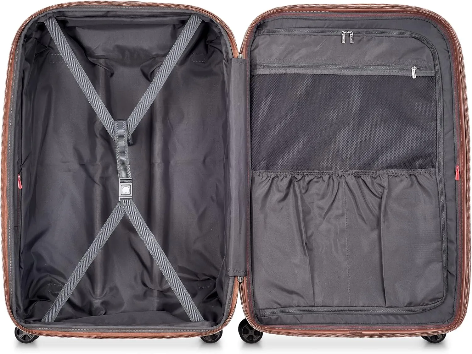 DELSEY PARIS St. Tropez Hardside Expandable Luggage with Spinner Wheels, Black, 3 Piece Set (21/24/28)
