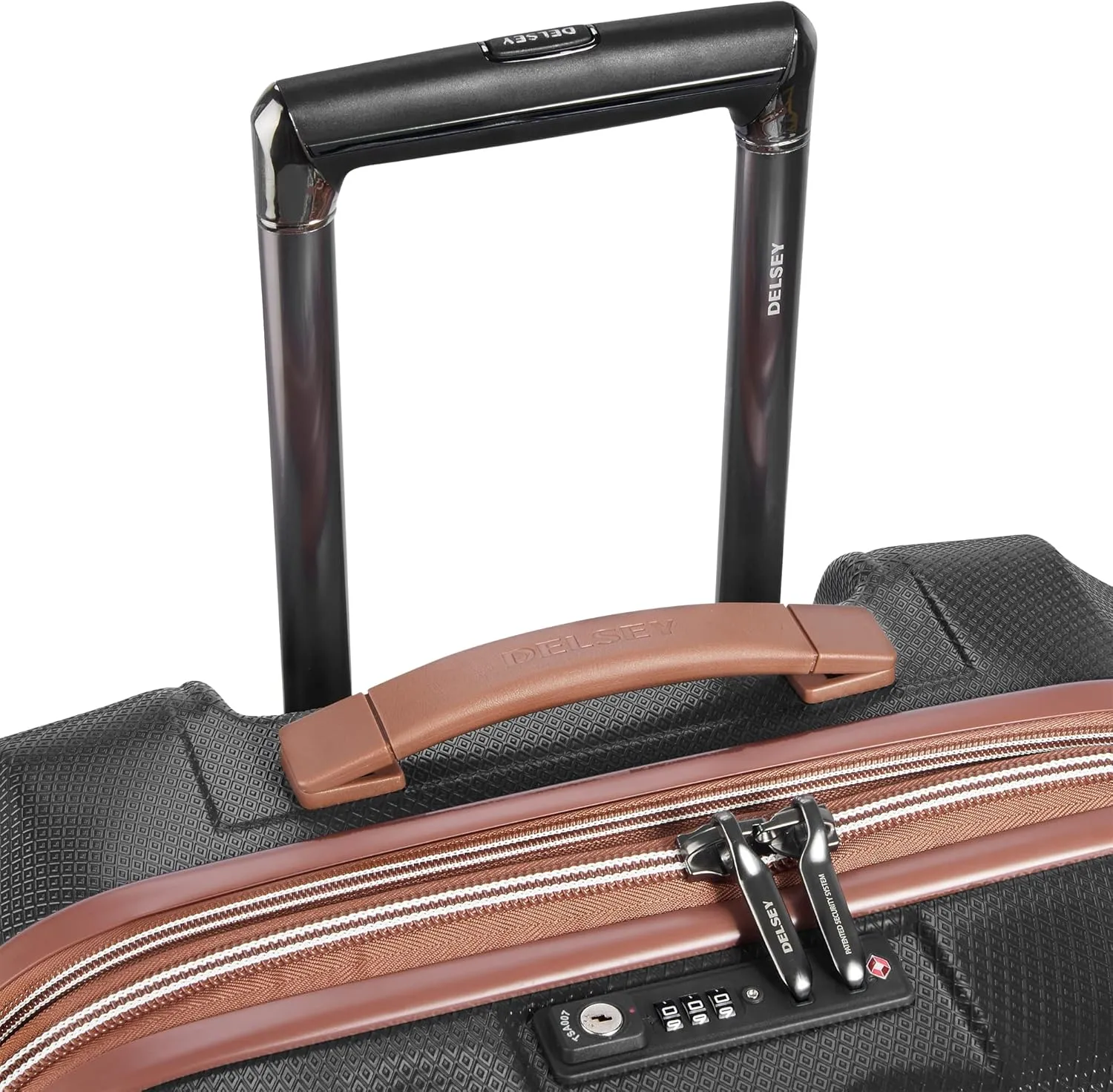 DELSEY PARIS St. Tropez Hardside Expandable Luggage with Spinner Wheels, Black, 3 Piece Set (21/24/28)