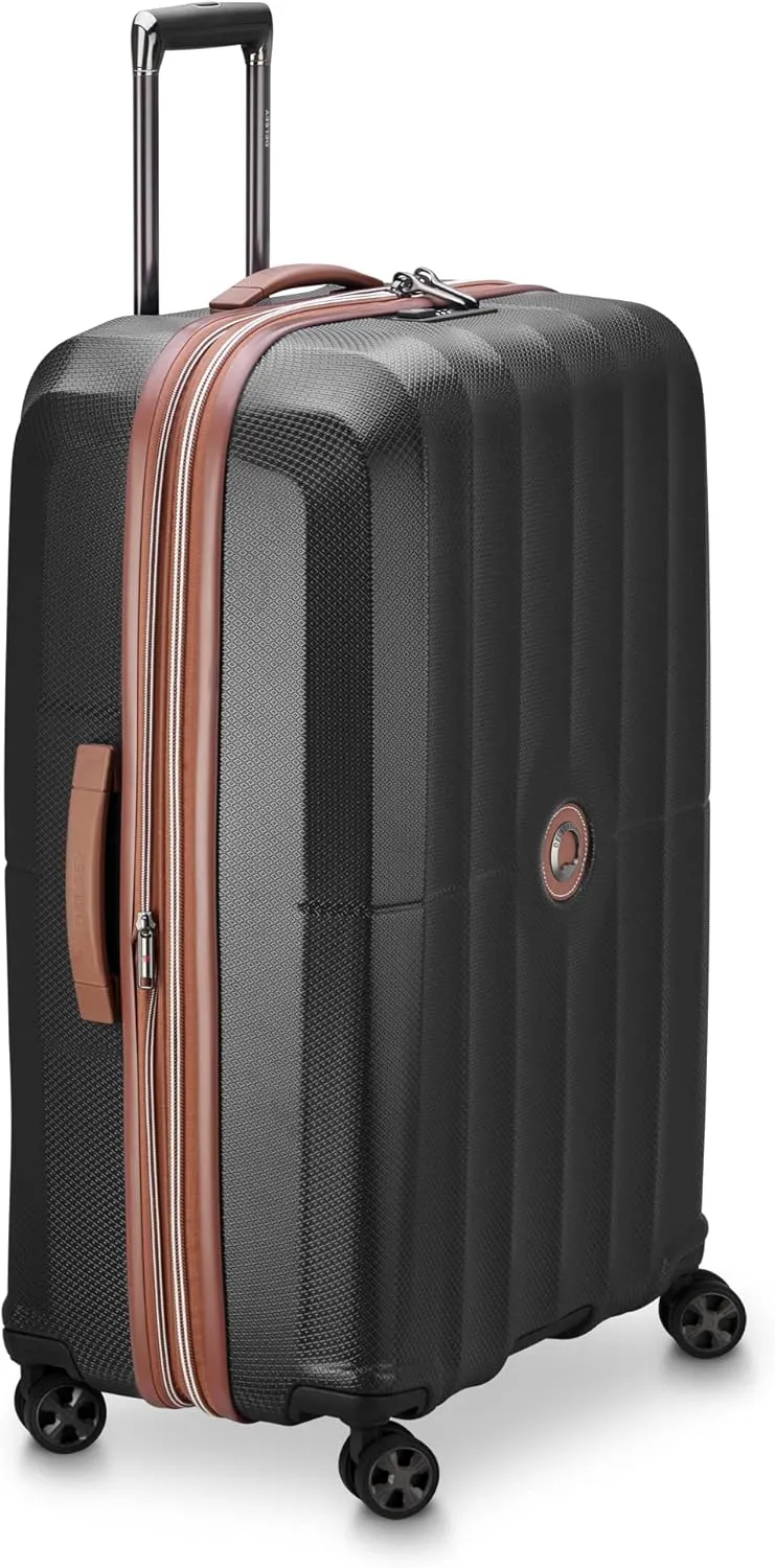 DELSEY PARIS St. Tropez Hardside Expandable Luggage with Spinner Wheels, Black, 3 Piece Set (21/24/28)
