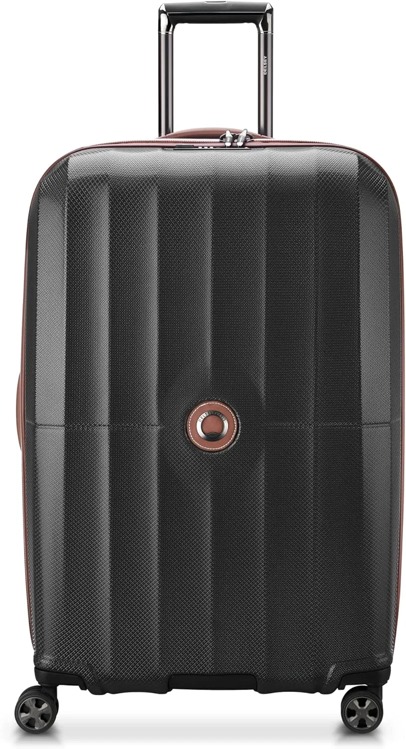 DELSEY PARIS St. Tropez Hardside Expandable Luggage with Spinner Wheels, Black, 3 Piece Set (21/24/28)