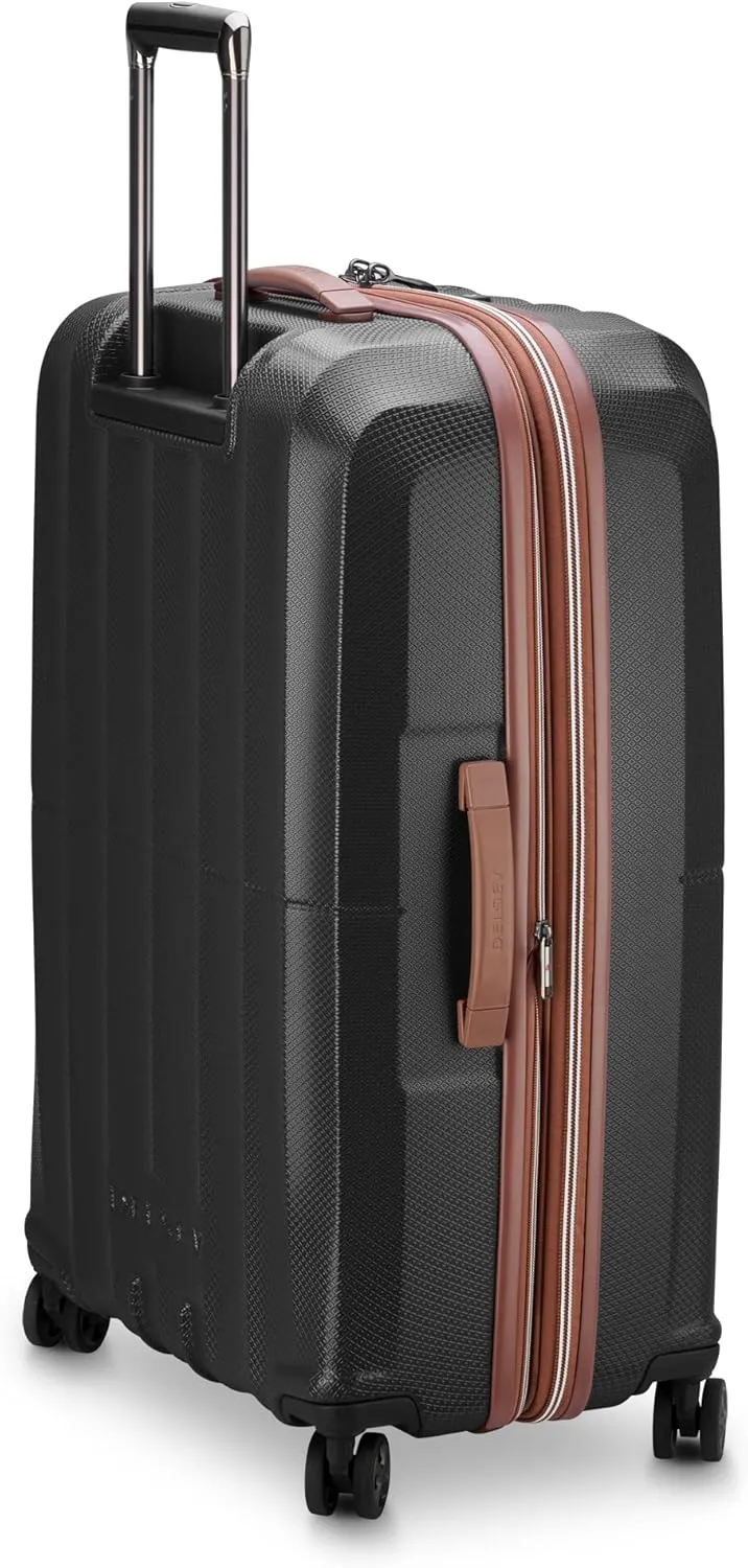 DELSEY PARIS St. Tropez Hardside Expandable Luggage with Spinner Wheels, Black, 3 Piece Set (21/24/28)