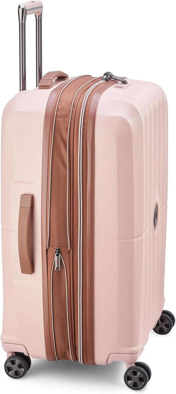 DELSEY PARIS St. Tropez Hardside Expandable Luggage with Spinner Wheels, Pink, Carry-on 21 Inch
