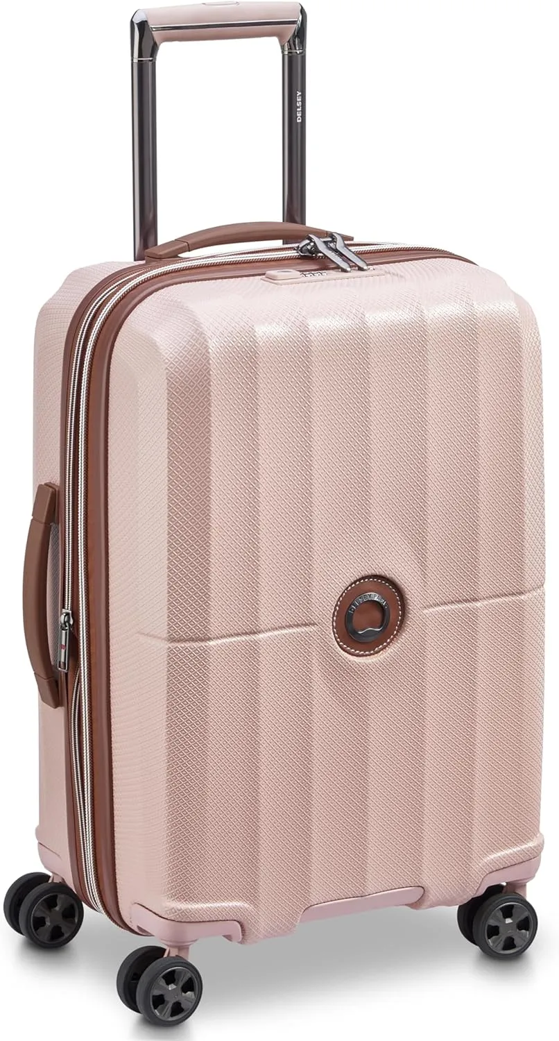 DELSEY PARIS St. Tropez Hardside Expandable Luggage with Spinner Wheels, Pink, Carry-on 21 Inch