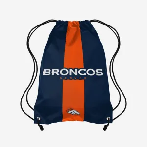Denver Broncos Team Stripe Wordmark Drawstring Backpack