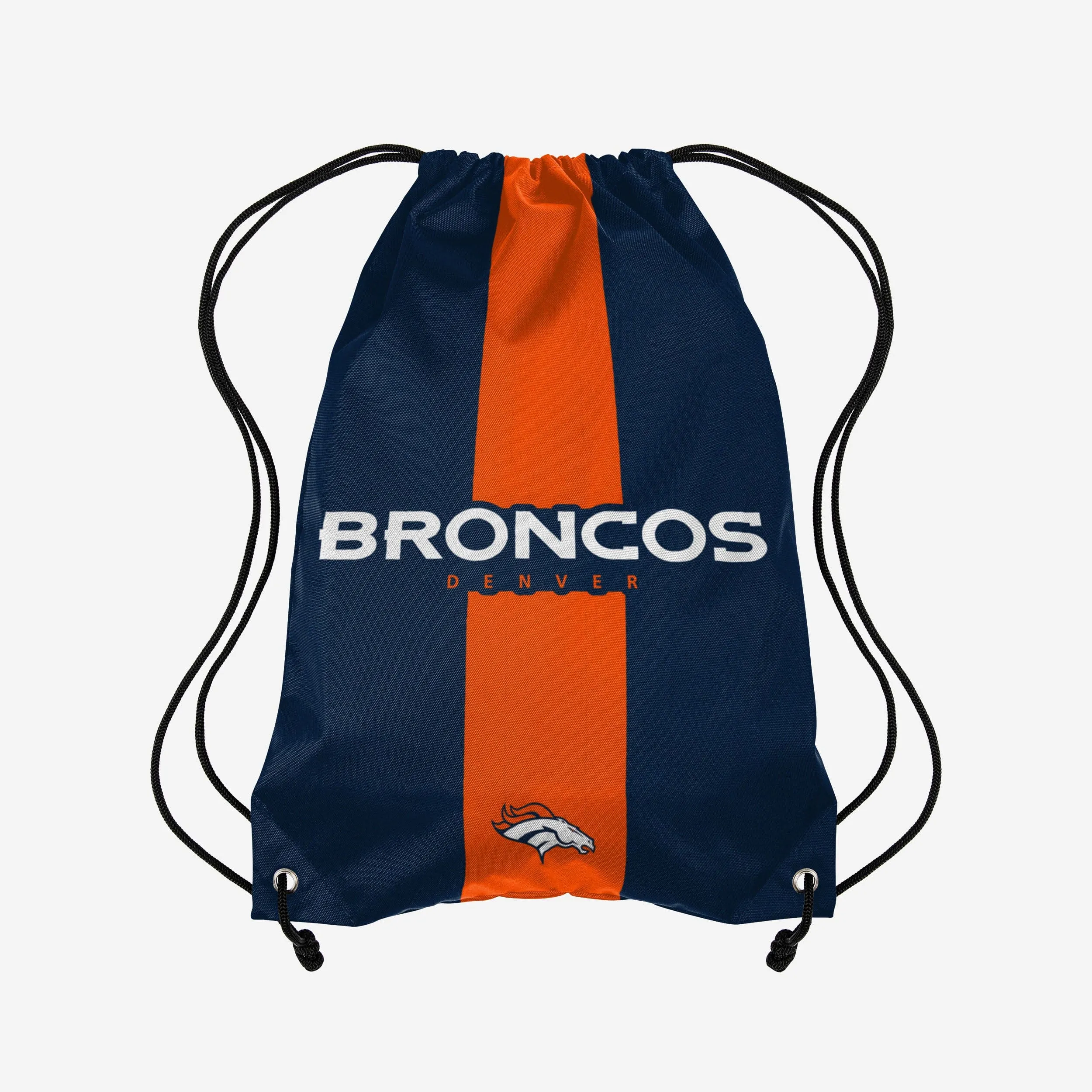 Denver Broncos Team Stripe Wordmark Drawstring Backpack