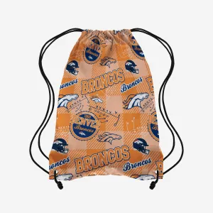 Denver Broncos Thematic Repeat Print Drawstring Backpack