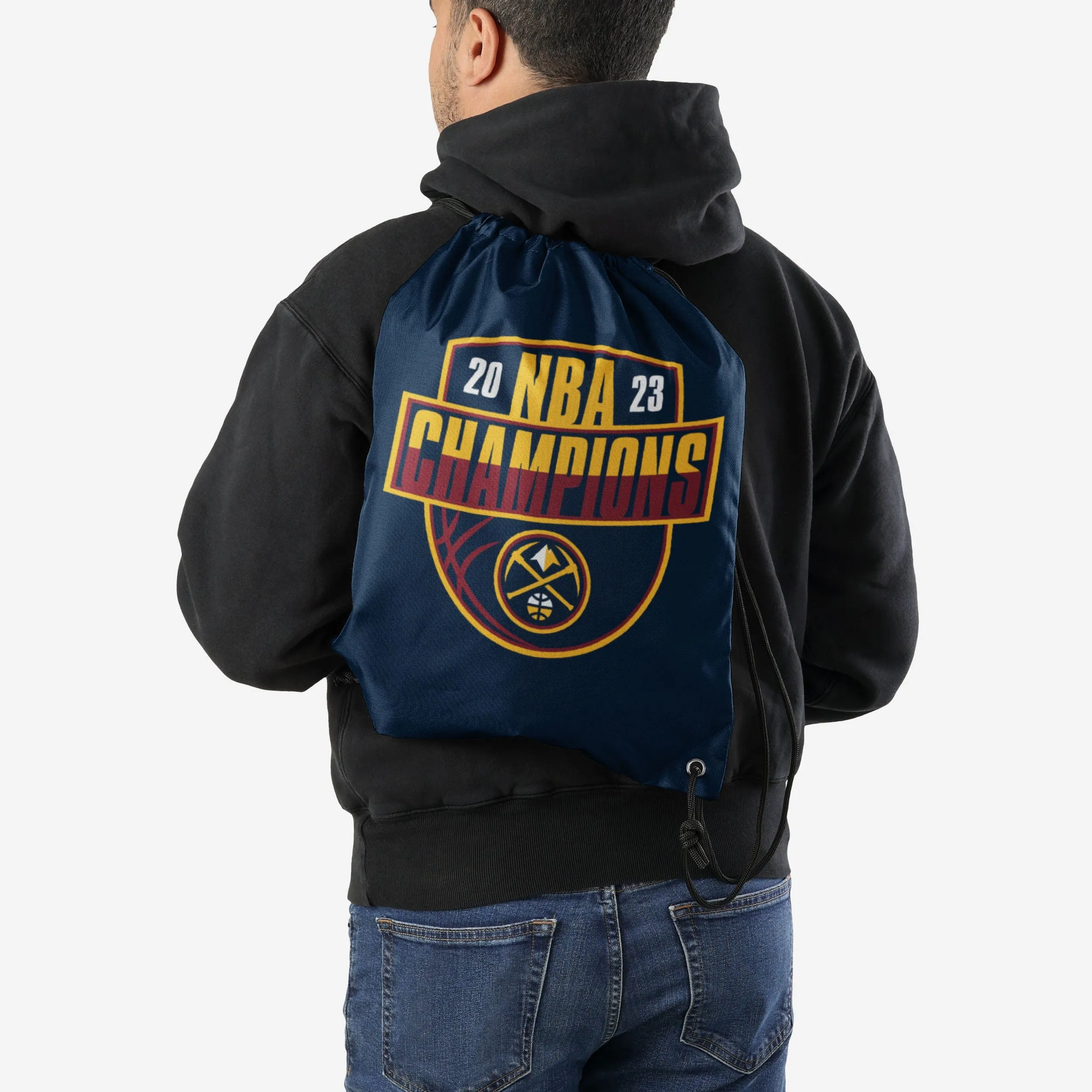 Denver Nuggets 2023 NBA Champions Champ Logo Drawstring Backpack