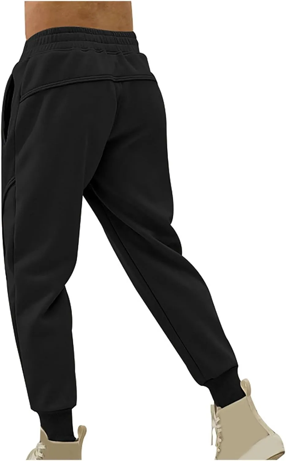 Designer Loose Jogger Drawstring Sweatpants with Pockets Tapered Leg Jogging Running Workout Pants Y2K Streetwear