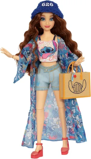 Disney ily 4EVER Dolls Disney 100 - Stitch 11.5" Tall with 13 Points of Articulation, Two Complete Mix-and-Match Outfits and Glittery Mickey Ring for You!