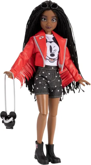 Disney ILY 4EVER Fashion Dolls Disney 100 - Mickey Mouse 11.5" Tall with 13 Points of Articulation, Two Complete Mix-and-Match Outfits and Glittery Mickey Ring for You!