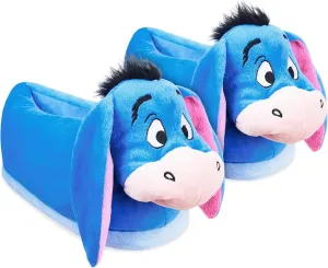 Disney Official 3D Eeyore Slippers, Winnie the Pooh Collection, Fleece Cartoon Slippers, Cute Gifts for Women