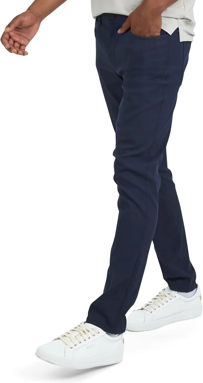 DKNY Mens Lightweight Travel Pants for Men- Skinny Fit Performance Tech Hiking Pants for Men | Business Casual Mens Work Pant