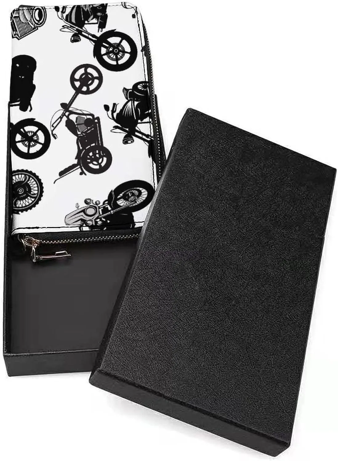 Donnapink Long Clutch Wallet, Long Handbag with Wristlet Strap, PU Leather Zip Purse