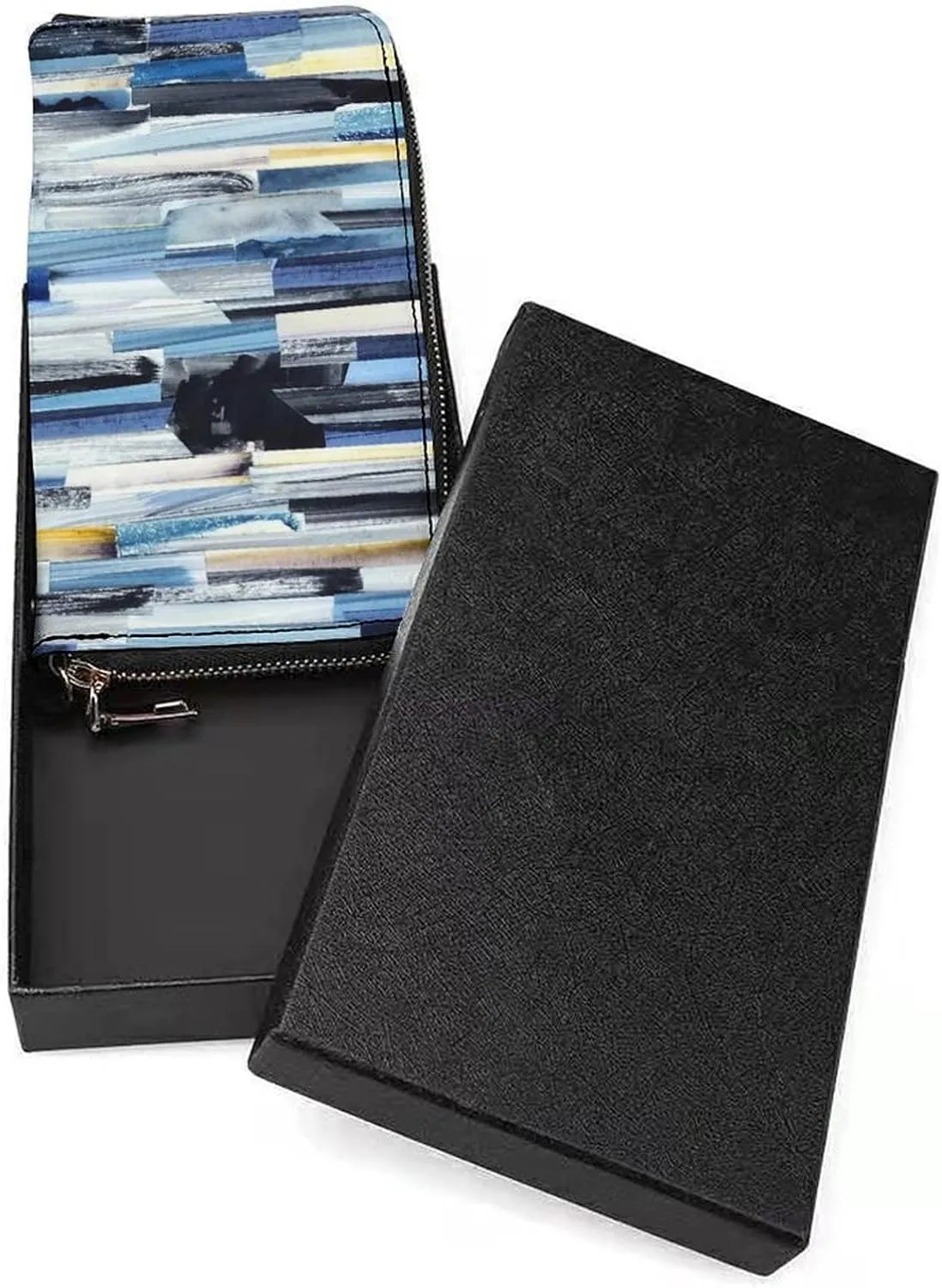 Donnapink Long Clutch Wallet, Long Handbag with Wristlet Strap, PU Leather Zip Purse