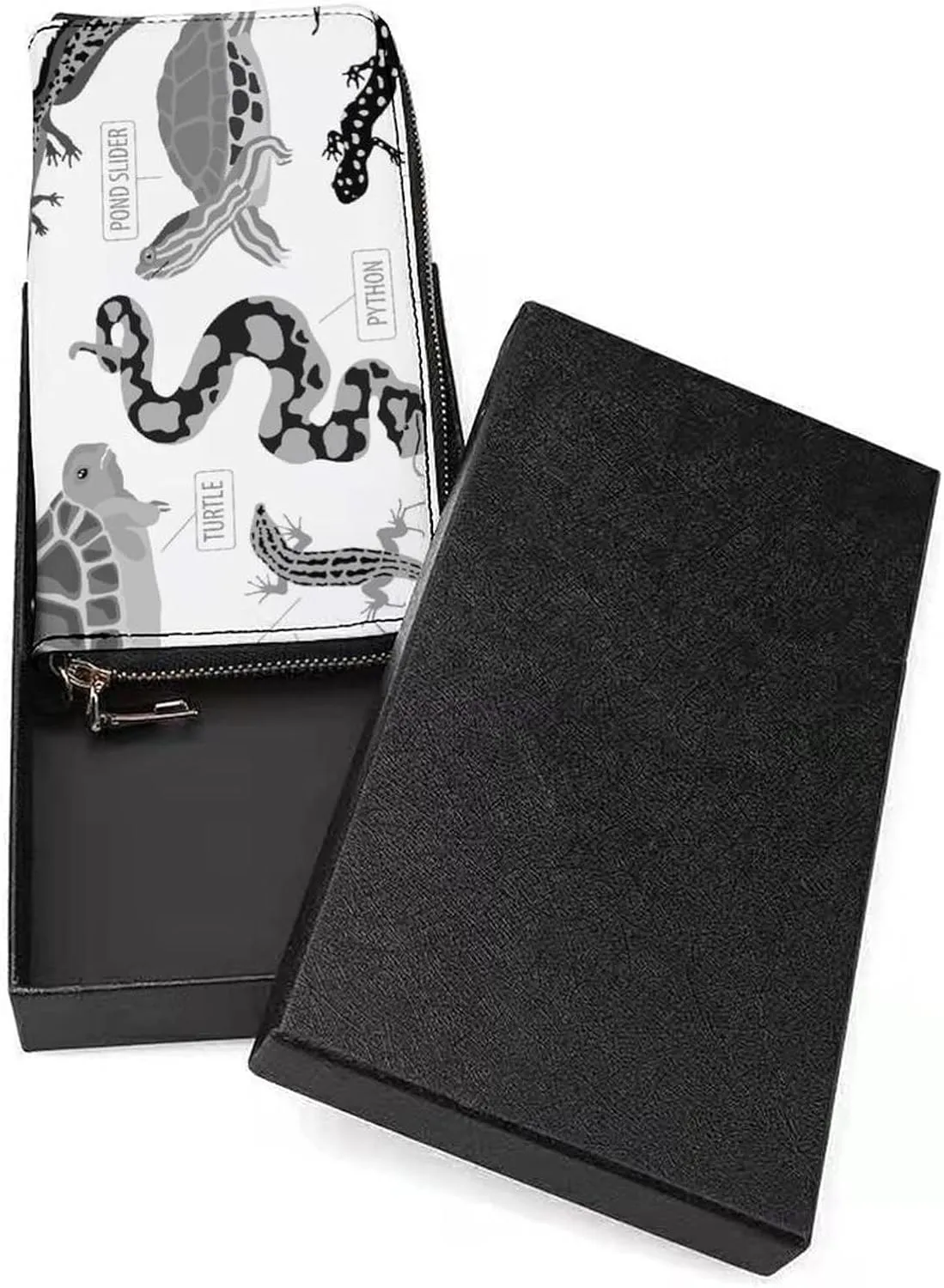 Donnapink Long Clutch Wallet, Long Handbag with Wristlet Strap, PU Leather Zip Purse