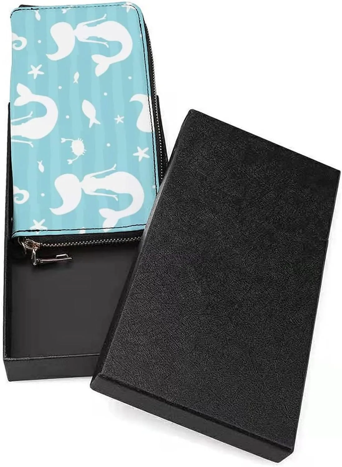 Donnapink Long Clutch Wallet, Long Handbag with Wristlet Strap, PU Leather Zip Purse