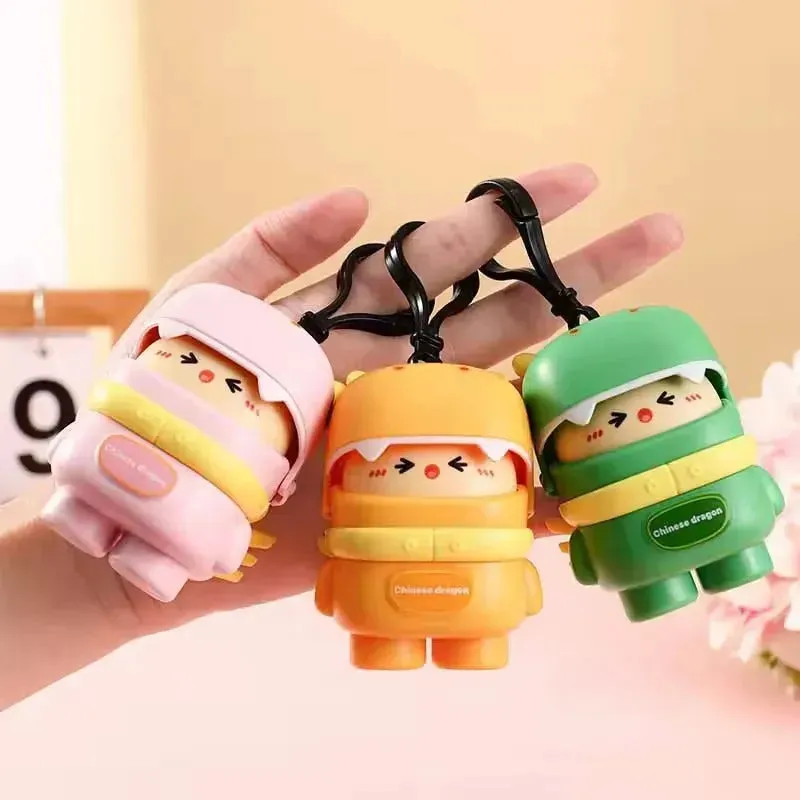 Dragon Man Recording Pull Back Keychain