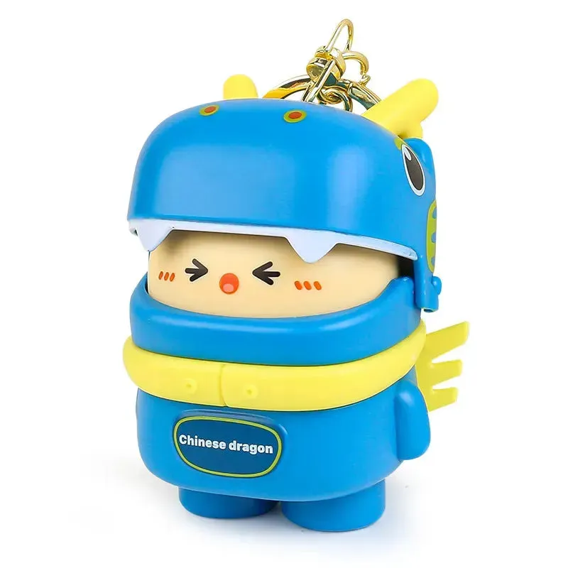 Dragon Man Recording Pull Back Keychain