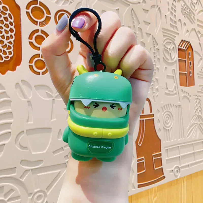 Dragon Man Recording Pull Back Keychain