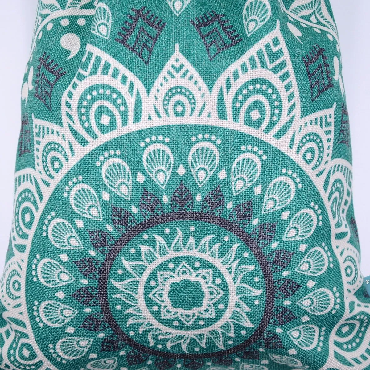 Drawstring Backpack Mandala Style String Bag Canvas Beach Sport Daypack