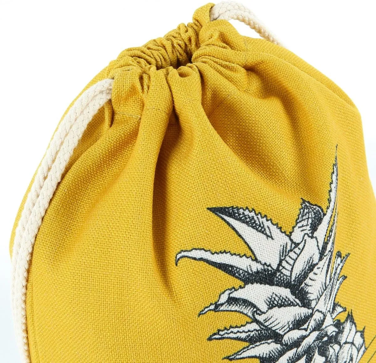 Drawstring Backpack Pineapple Style String Bag Canvas Beach Sport Daypack