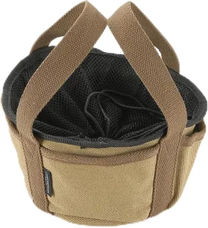 Dutch Oven Bag Botom Φ6.5-inch Canvas Extra Thick Round Cooking System Storage Bag Stock Pot Case DO-25-BK