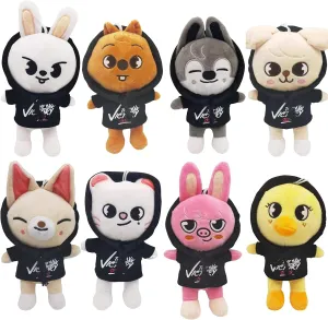 Educatgame Skzoo Plushies Set of 8, 9.8-Inch Stray Kids Plush, Cute K-pop Cartoon Character Plush Toys, Gifts for K-pop Fans,Girls and Women