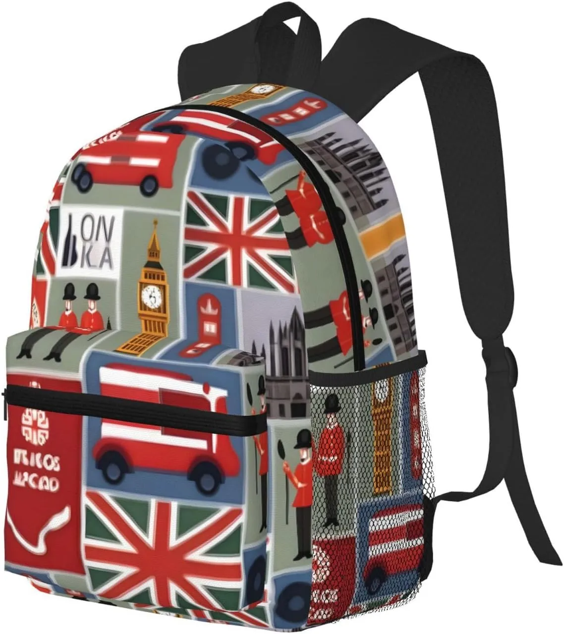 England Symbols print backpack Travel Laptop Backpack Cute Purse Casual Backpack work, traveling,