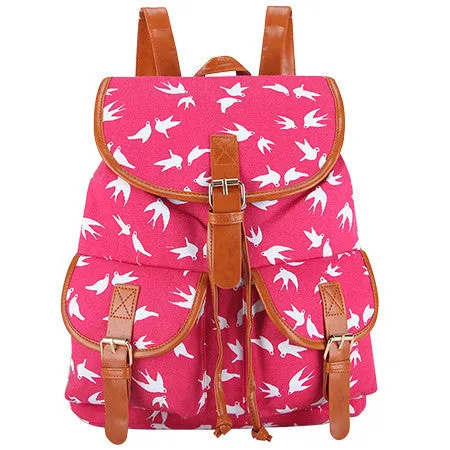 Exclusive Handmade Bohemian Mochila Vintage Backpack Drawstring Printing Canvas Bagpack Sac a Dos Femme Rucksack Female