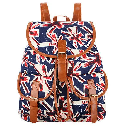 Exclusive Handmade Bohemian Mochila Vintage Backpack Drawstring Printing Canvas Bagpack Sac a Dos Femme Rucksack Female